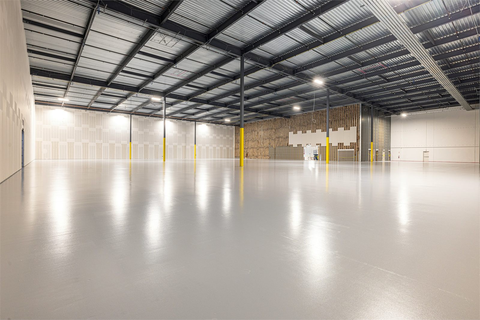 Warehouse interior during a remodeling project